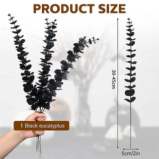 5pcs/Lot Artificial Gold Eucalyptus Branch Stem Artificial Plants for Autumn Home Decoration Wedding Flower Arrangement Greenery ALODIA STORE