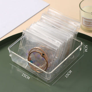 Anti-oxidation Jewelry Storage Bag Desktop Drawer Organizer Transparent Necklace Bracelet Ring Holder Jewelry Organizer Boxes ALODIA STORE