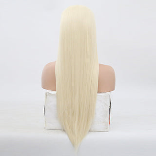 Charisma Blonde Wig Synthetic Lace Front Wig for Women Long Silky Straight Hair Natural Hairline Side Part Cosplay Wigs ALODIA STORE