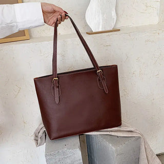 Women's Vintage PU Leather Tote Hobo Shoulder Bag Handbag High Capacity Travel Commute School Work Business Bags for Female E298 ALODIA STORE