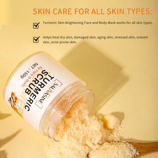 Turmeric Body Scrub Skin Brightening Face Scrub For Dark Spots Body Care Supplies Scrubs Cream For Waist Legs Thighs ALODIA STORE
