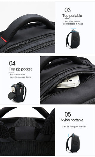 OIWAS Travel Multifunction Backpack Fashion Zipper Open Bag Men's Backpack Laptop High Quality Male Women Business Classic Bags ALODIA STORE