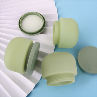 250g PE Turquoise Matte Cream Cans Plush Material Face Cream Hair Mask Scrub Bottle Hair Film Body Cream Jars Travel Accessories ALODIA STORE