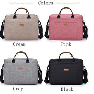 Men Canvas Business Briefcase Office Travel Messenger Large Tote Women's Computer Work Bag Business Trip File Package Laptop Bag ALODIA STORE