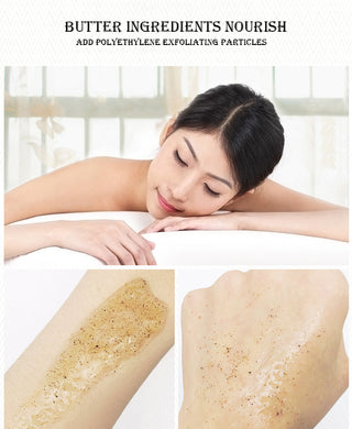 BIOAQUA Body Scrub Shea Butter Exfoliating Body Lotion Deep Cleansing Moisturizing Exfoliator Gel Moisturizer Dead Skin Remover ALODIA STORE