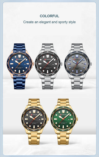 2022 New CURREN Luxury Brand Men Sport Watches Men Quartz Watch Stainless Steel Men Fashion Casual Wrist Watch Relogio Masculino ALODIA STORE