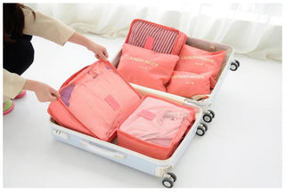 6Pcs/Set Travel Bag Men And women Packing Cubes Unisex Travel Storage Bags Kit ALODIA STORE