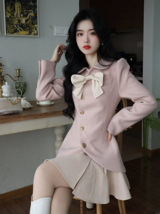 Warm Winter Pink Sweet Elegant Dress ALODIA STORE