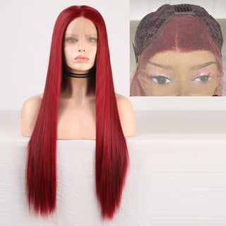Charisma Blonde Wig Synthetic Lace Front Wig for Women Long Silky Straight Hair Natural Hairline Side Part Cosplay Wigs ALODIA STORE