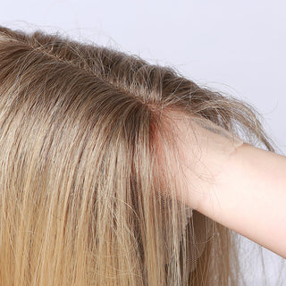 EASIHAIR Straight Blonde Lace Front Synthetic Wigs with Baby Hair Long Women's Lace Wigs High Density Natural Wig Heat Resistant ALODIA STORE