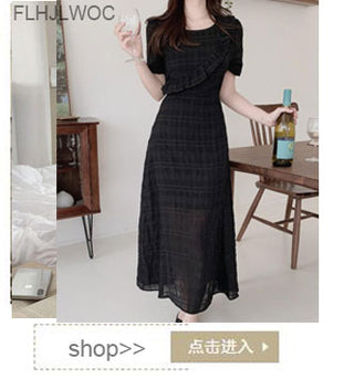 Plaid Button Shirt Dress ALODIA STORE