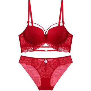 Dotey Popsy Women's Underwear Set Bra and Panties Set Push Up Padded Cup Strappy Wired Panties SEXI LINGERIE ALODIA STORE