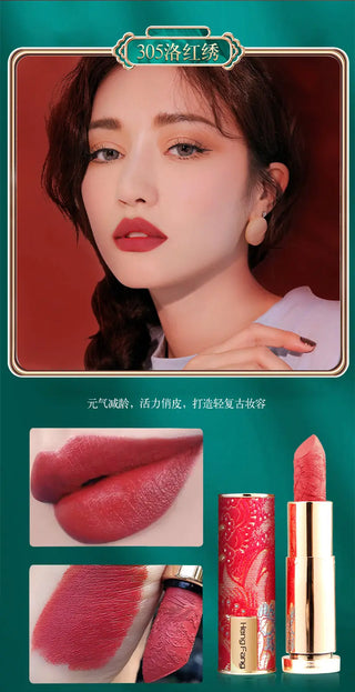 Oriental Classical Beauty Vintage Velvet Lipstick Matte Pigmented Waterproof Lasting Lip Makeup Silky touch Charming Cosmetics ALODIA STORE