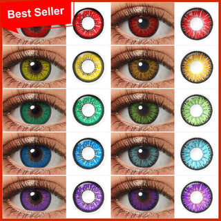 Color Contact Lenses For Eyes Anime Cosplay Colored Lenses Blue Red Multicolored Lenses Contact Lens Beauty Pupils Alodia Store