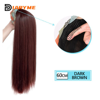 DM Headband Wig Synthetic Long Wavy Hair Wigs With Headband Cosplay Wig Female Natural Heat Resistant Half Hair Wig For Women ALODIA STORE