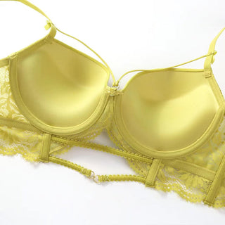 Dotey Popsy Women's Underwear Set Bra and Panties Set Push Up Padded Cup Strappy Wired Panties SEXI LINGERIE ALODIA STORE