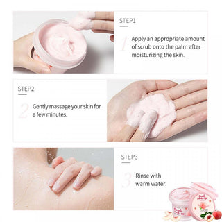 100g Peach Body Whitening Scrub Deep Cleansing Dead Skin Removal Moisturizing Melanin Exfoliators Body Scrub Skin Care TSLM1 ALODIA STORE