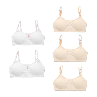 5PcLlot Young Girls Bra Cotton Training Bra Teenagers Lingerie Underwear 8-14Years ALODIA STORE