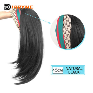 DM Headband Wig Synthetic Long Wavy Hair Wigs With Headband Cosplay Wig Female Natural Heat Resistant Half Hair Wig For Women ALODIA STORE