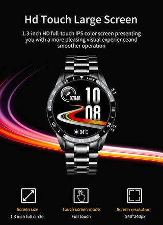 LIGE 2022 Full Circle Touch Screen Steel Band Luxury Bluetooth Call Men Smart Watch Waterproof Sport Activity Fitness Watch+Box ALODIA STORE