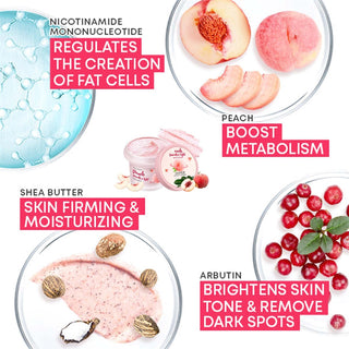 100g Peach Body Scrub Deeply Exfoliates Scrubs For Brightening Skin Gentle Body Scrubs Exfoliator For Deep Skin Moisturizing ALODIA STORE