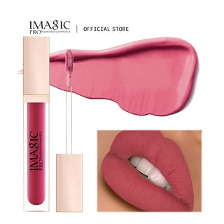 IMAGIC Lipgloss Matte 20 Colors Lip Gloss Velvety Lipstick Liquid Matte Waterproof Lip Tint Full &amp; rich Sexy Lip Makeup Cosmetic ALODIA STORE
