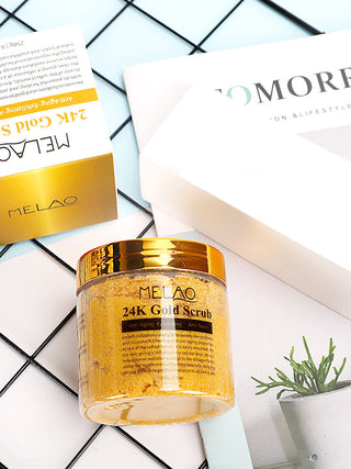 250g 24K Gold Body Scrub Ice Peach Exfoliating Smooth Nourish Moisturizing Whitening Pore Cleansing Lighten Melanin ALODIA STORE