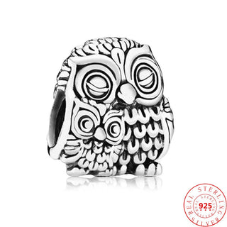 100% 925 Sterling Silver Boy Girls Feather Cat Dog Family Tree Beads Fit Original Pandora Charms Bracelet Women DIY Fine Jewelry ALODIA STORE