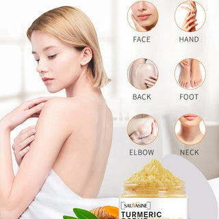 150g Turmeric Scrubs Body Face Nourish Moisturizing Exfoliating Hand Deep Cleansing Acne Scarring Psoriasis Dead Skin Remove ALODIA STORE