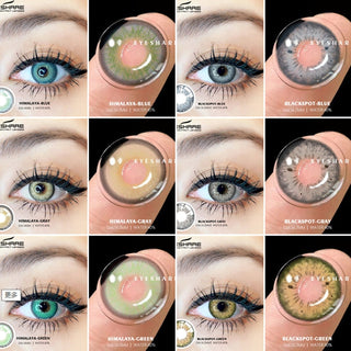 EYESHARE 2pcs Natural Colored Contact Lens for Eyes Fashion Colored Lenses Beautiful Pupil Yearly Makeup Cosmetic Contact Lenses Alodia Store