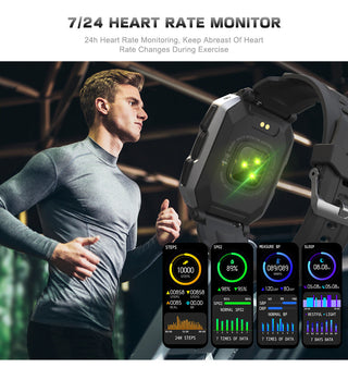 SKMEI 1.71 inch Smart Watch Men Pedometer Swimming Sports Fitness Tracker IP68 Waterproof Bluetooth SmartWatch for Android ios ALODIA STORE