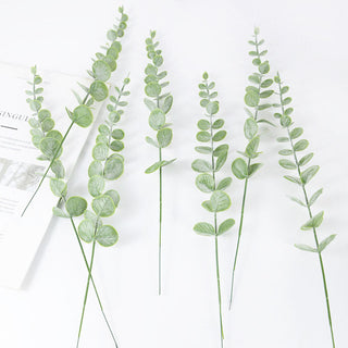 6/12/18pcs Artificial Eucalyptus Leaves Fake Plant Green Branch For Christmas Wedding Party Home Garden Decoration Wreath Flower ALODIA STORE