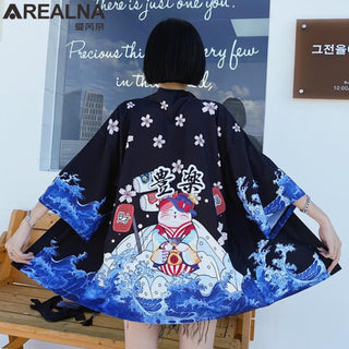 Haori Yukata Men Korean Samurai Japanese Kimono Traditional Clothing Vintage Crane Anime Kimono Beach Girls Cosplay Dress Shirts ALODIA STORE