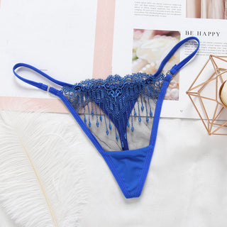 Women Thongs and G Strings Mini Thong Underwear Lace Panties Transparent Lingerie Briefs Women Sexy Adjustable Mujer ALODIA STORE