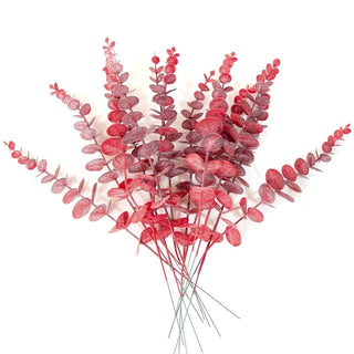 5pcs/Lot Artificial Gold Eucalyptus Branch Stem Artificial Plants for Autumn Home Decoration Wedding Flower Arrangement Greenery ALODIA STORE