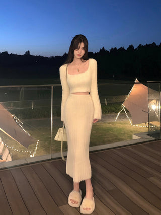 2024 Autumn Sweater Knitted Suits Female Elegant ALODIA STORE