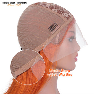 Ginger Short Bob Lace Front Wigs 100% Human Hair Wigs Bob Lace Wigs For Women Blonde Orange Straight Brazilian Hair Closure Wig ALODIA STORE