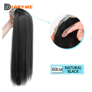 DM Headband Wig Synthetic Long Wavy Hair Wigs With Headband Cosplay Wig Female Natural Heat Resistant Half Hair Wig For Women ALODIA STORE