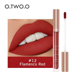 O.TWO.O Liquid Lipstick Matte Lip Gloss Cosmetic Lightweight Lip Glaze Long Lasting Lip Tint  Waterproof 12 Color Lips Makeup ALODIA STORE