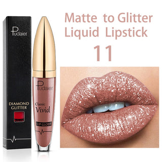 18 Colors Long Lasting Matte Glitter Liquid Shiny Lip Gloss ALODIA STORE