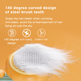 Pumpkin Pet Brush, Self Cleaning Slicker Brush ALODIA STORE