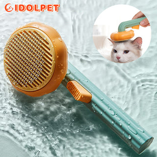 Pumpkin Pet Brush, Self Cleaning Slicker Brush ALODIA STORE