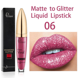 18 Colors Long Lasting Matte Glitter Liquid Shiny Lip Gloss ALODIA STORE