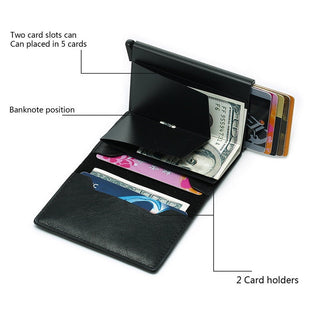Card Holder Wallet Anti-theft Brush Design ALODIA STORE