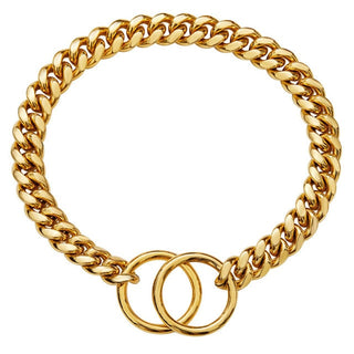 18K Gold Cuban Link Chain Collar for Dogs ALODIA STORE