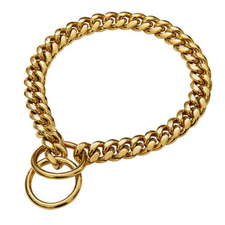 18K Gold Cuban Link Chain Collar for Dogs ALODIA STORE