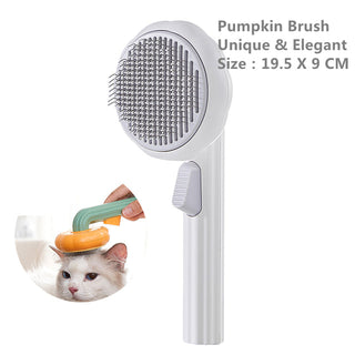 Pumpkin Pet Brush, Self Cleaning Slicker Brush ALODIA STORE
